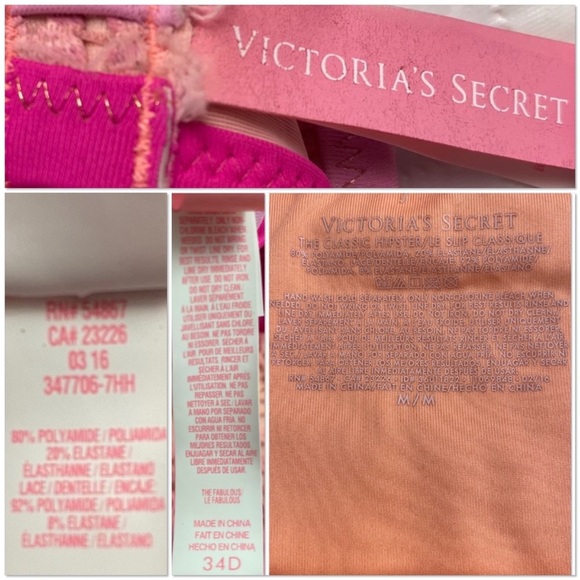 Victoria’s Secret pink purple coral ombré crochet bikini 34D M - Picture 16 of 16